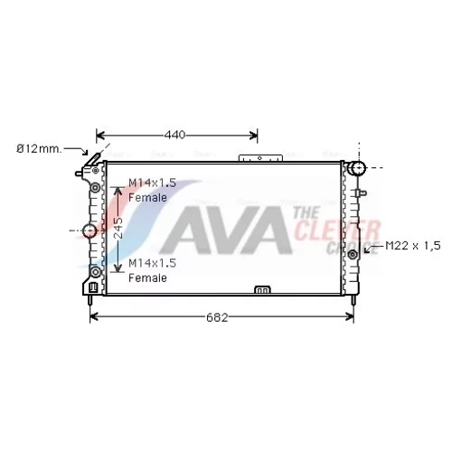 Chladič motora AVA QUALITY COOLING OLA2136