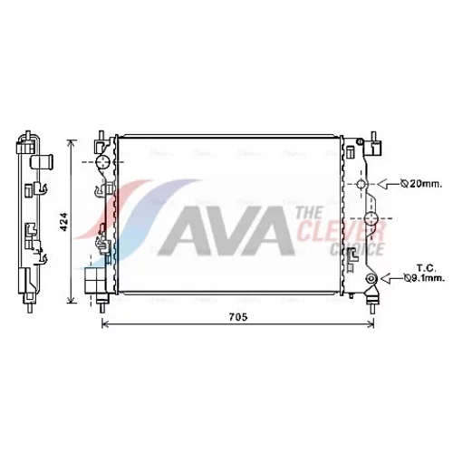 Chladič motora AVA QUALITY COOLING OLA2666