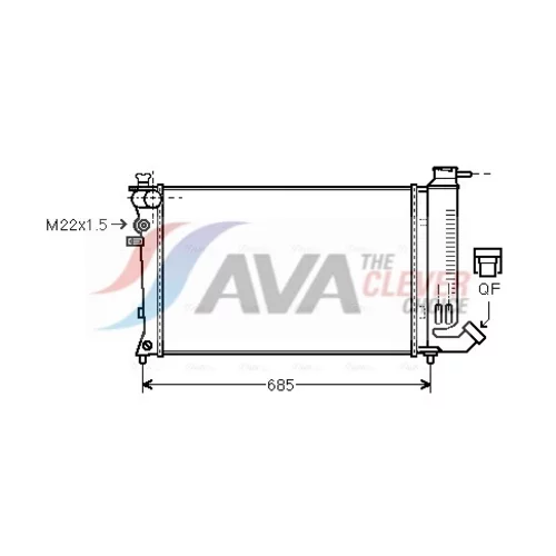 Chladič motora AVA QUALITY COOLING PEA2141