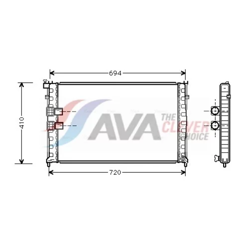 Chladič motora AVA QUALITY COOLING PEA2176