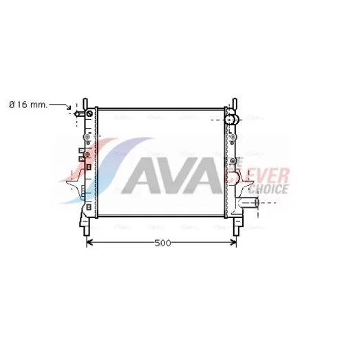 Chladič motora RTA2217 (AVA QUALITY COOLING)