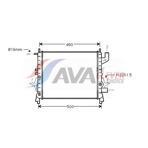 Chladič motora AVA QUALITY COOLING RTA2262