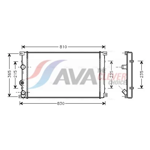 Chladič motora AVA QUALITY COOLING RTA2276