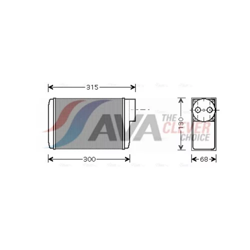 Výmenník tepla vnútorného kúrenia AVA QUALITY COOLING SA6017