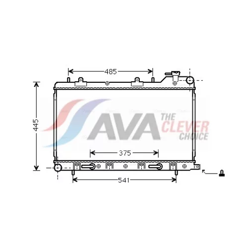 Chladič motora AVA QUALITY COOLING SU2075