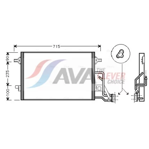 Kondenzátor klimatizácie AVA QUALITY COOLING VN5189