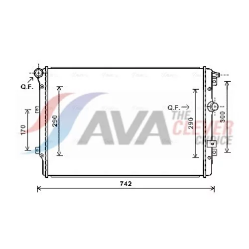 Chladič motora AVA QUALITY COOLING VNA2324