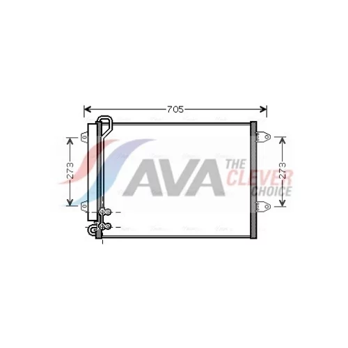 Kondenzátor klimatizácie AVA QUALITY COOLING VNA5225D