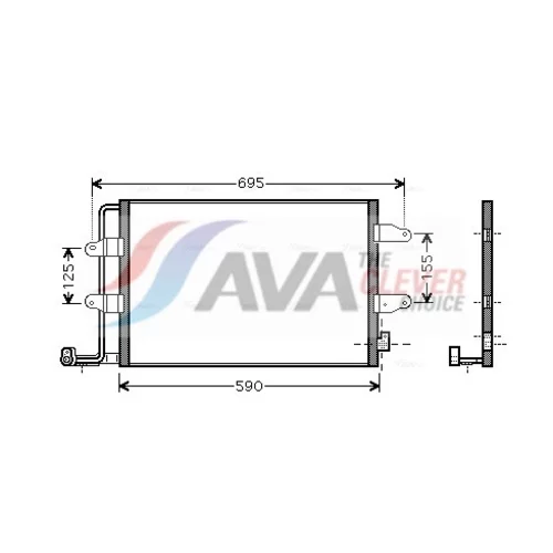 Kondenzátor klimatizácie AVA QUALITY COOLING VNA5252
