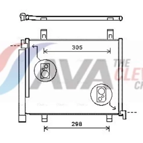 Kondenzátor klimatizácie AVA QUALITY COOLING VNA5327D