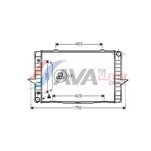 Chladič motora AVA QUALITY COOLING VO2064