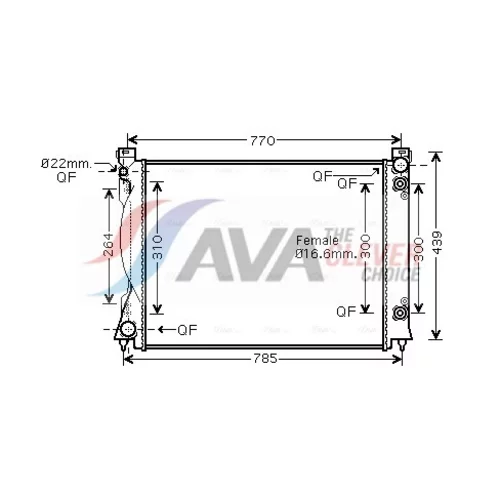 Chladič motora AVA QUALITY COOLING AI2236