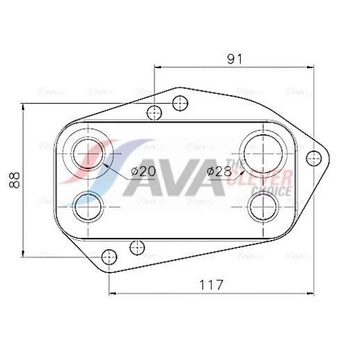 Chladič motorového oleja AVA QUALITY COOLING AU3349