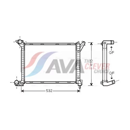 Chladič motora AVA QUALITY COOLING BWA2263