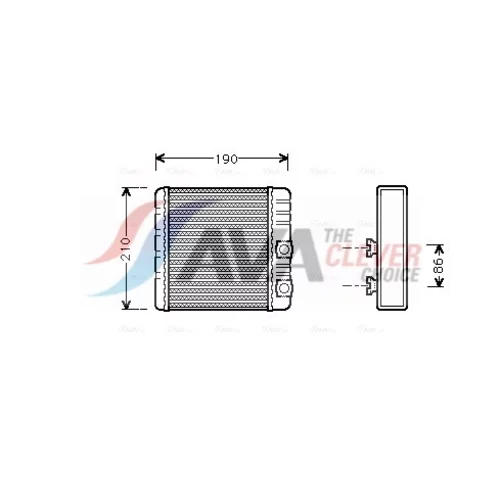 Výmenník tepla vnútorného kúrenia AVA QUALITY COOLING BWA6211