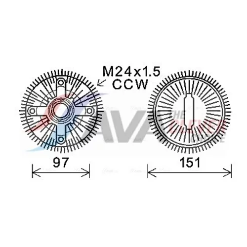 Spojka ventilátora chladenia AVA QUALITY COOLING BWC392