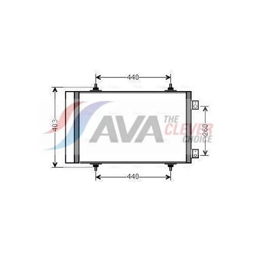 Kondenzátor klimatizácie AVA QUALITY COOLING CNA5263D
