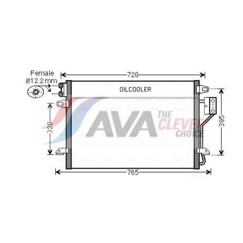Kondenzátor klimatizácie AVA QUALITY COOLING CR5106