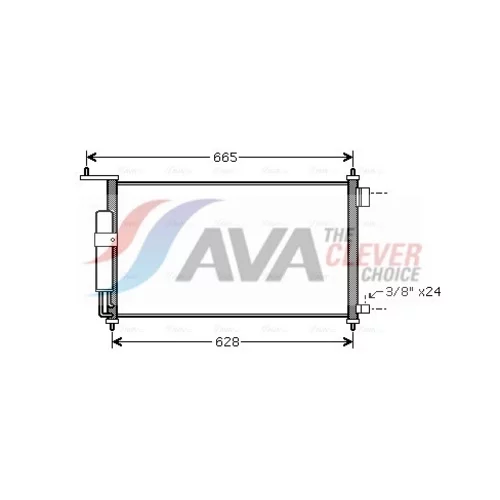 Kondenzátor klimatizácie AVA QUALITY COOLING DNA5332D