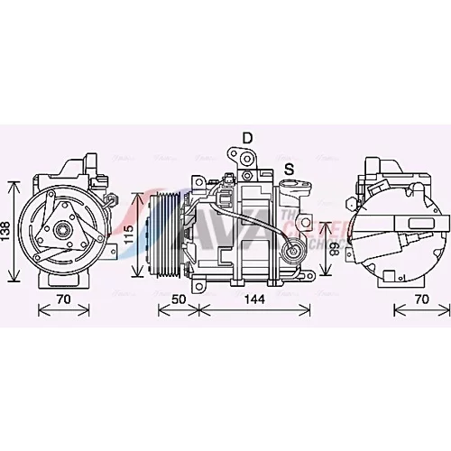 Kompresor klimatizácie AVA QUALITY COOLING DNAK447