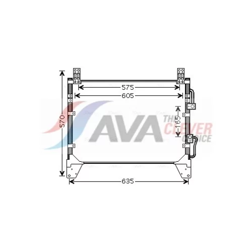 Kondenzátor klimatizácie DW5142 (AVA QUALITY COOLING)