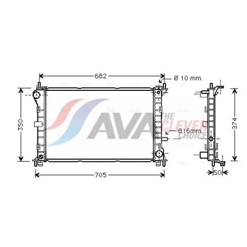 Chladič motora FD2379 (AVA QUALITY COOLING)