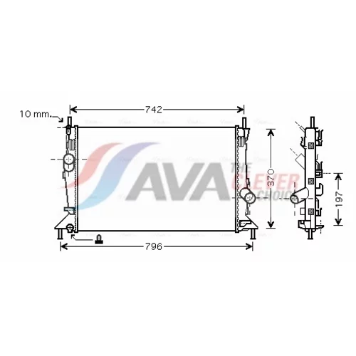 Chladič motora AVA QUALITY COOLING FDA2369