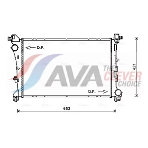 Chladič motora AVA QUALITY COOLING FT2414