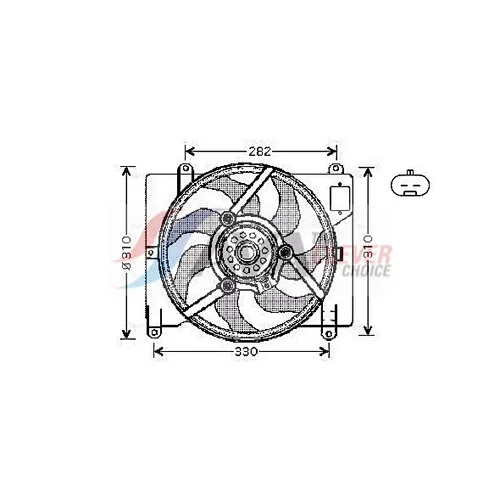 Ventilátor chladenia motora AVA QUALITY COOLING FT7503