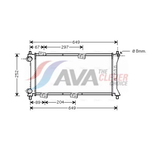 Chladič motora AVA QUALITY COOLING FTA2258