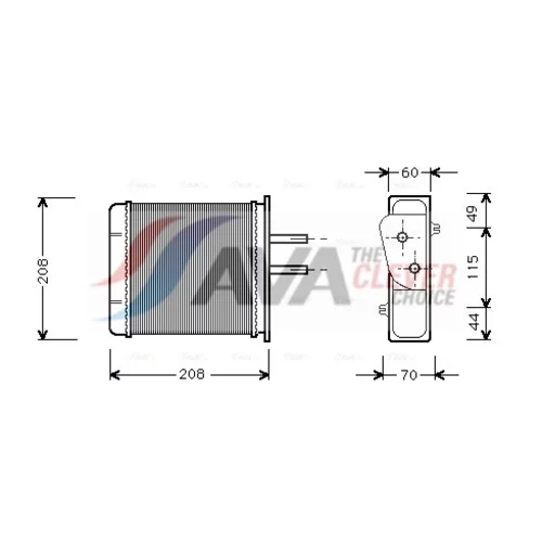 Výmenník tepla vnútorného kúrenia AVA QUALITY COOLING FTA6150