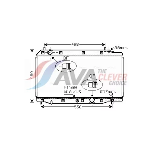 Chladič motora AVA QUALITY COOLING HD2215