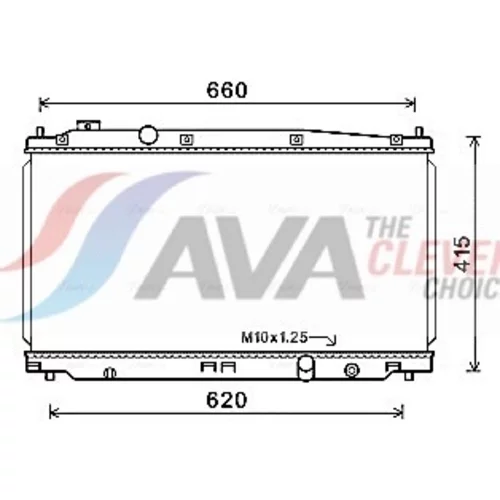 Chladič motora HD2253 (AVA QUALITY COOLING)