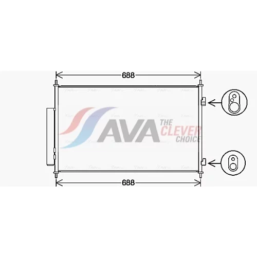 Kondenzátor klimatizácie AVA QUALITY COOLING HD5317D