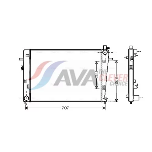 Chladič motora HY2328 (AVA QUALITY COOLING)