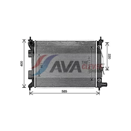 Chladič motora HY2493 (AVA QUALITY COOLING)