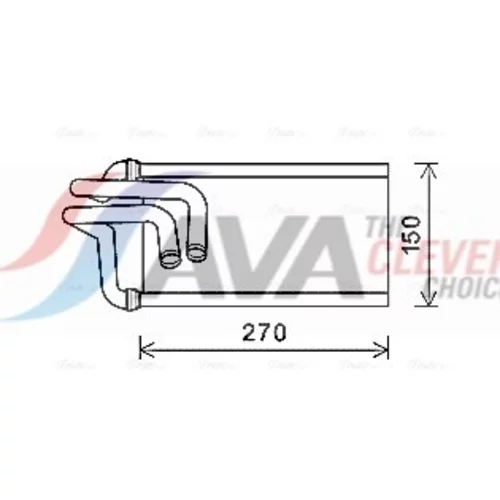 Výmenník tepla vnútorného kúrenia AVA QUALITY COOLING JE6070