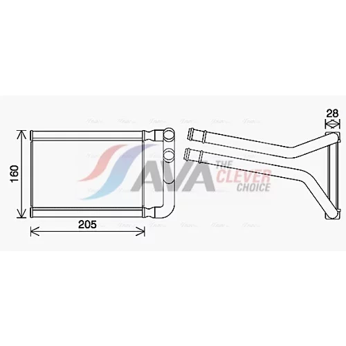 Výmenník tepla vnútorného kúrenia AVA QUALITY COOLING KA6296
