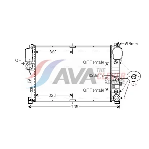 Chladič motora AVA QUALITY COOLING MS2492