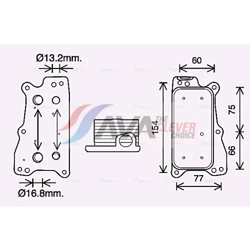 Chladič motorového oleja AVA QUALITY COOLING MS3688