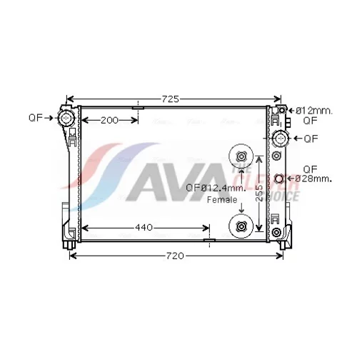 Chladič motora AVA QUALITY COOLING MSA2546