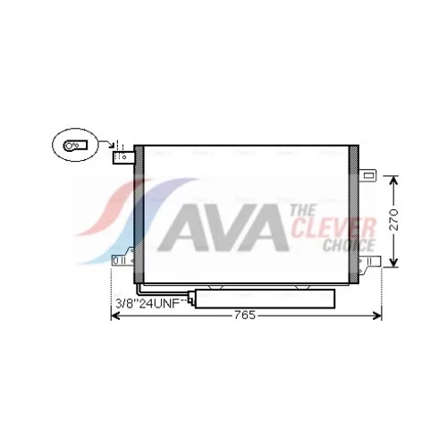 Kondenzátor klimatizácie AVA QUALITY COOLING MSA5382D