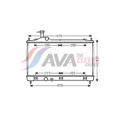 Chladič motora AVA QUALITY COOLING MT2256