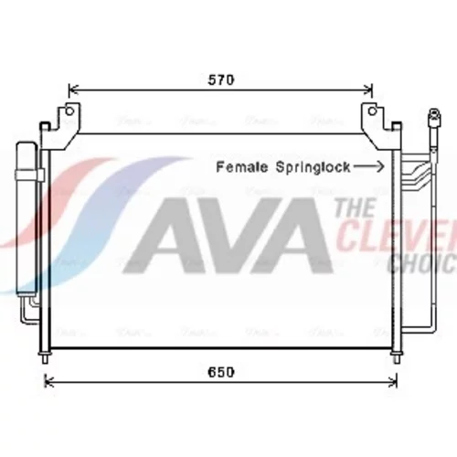 Kondenzátor klimatizácie AVA QUALITY COOLING MZA5240D