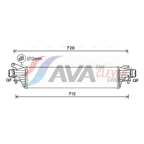 Chladič plniaceho vzduchu OL4663 (AVA QUALITY COOLING)