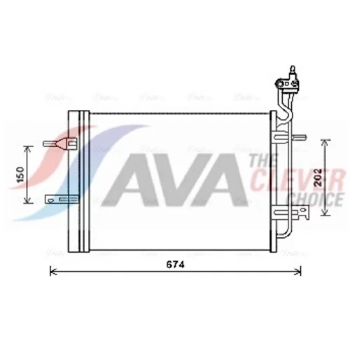 Kondenzátor klimatizácie AVA QUALITY COOLING OL5620D