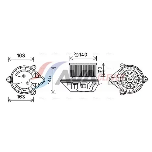 Vnútorný ventilátor AVA QUALITY COOLING OL8624