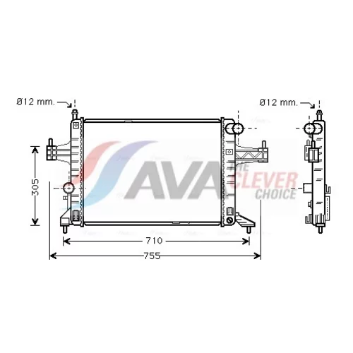 Chladič motora AVA QUALITY COOLING OLA2306