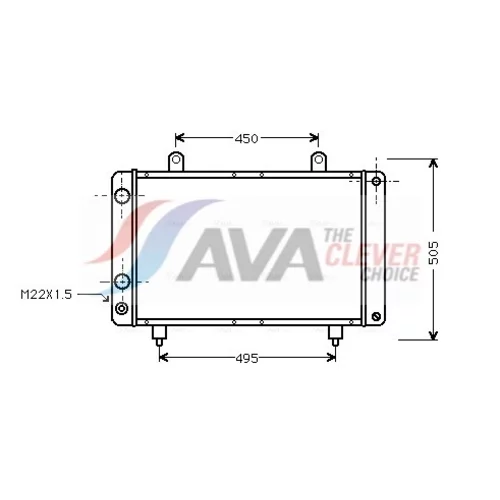 Chladič motora AVA QUALITY COOLING PE2082