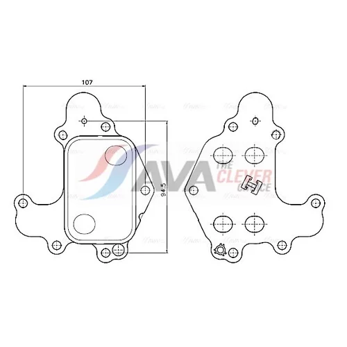 Chladič motorového oleja AVA QUALITY COOLING PE3434